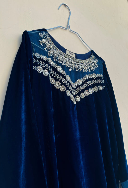 Blue Velvet 2pc Dress