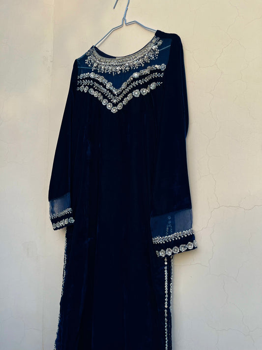 Blue Velvet 2pc Dress